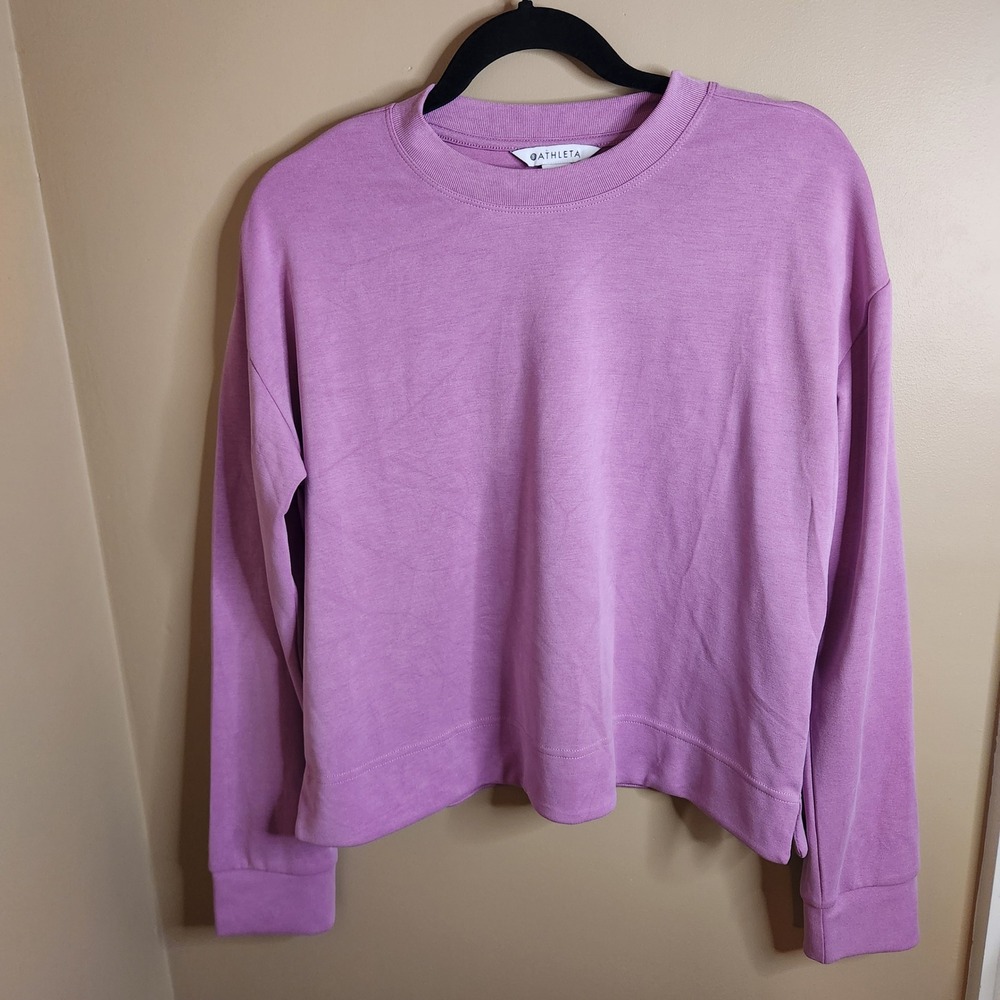 Athleta Seasoft Pink Purple Crew Neck M